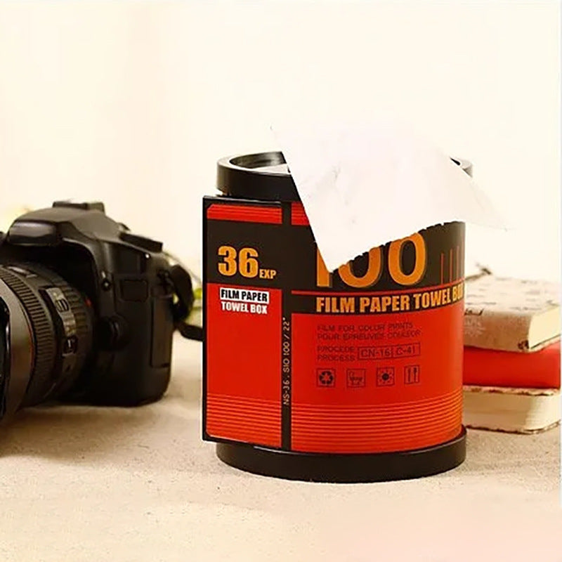 Boîte de tissu de film rétro Boîte d'extraction de papier amusante créative