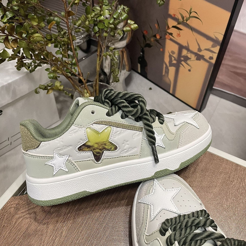 Couleur contrastante Casual Chaussures Blanc All-match