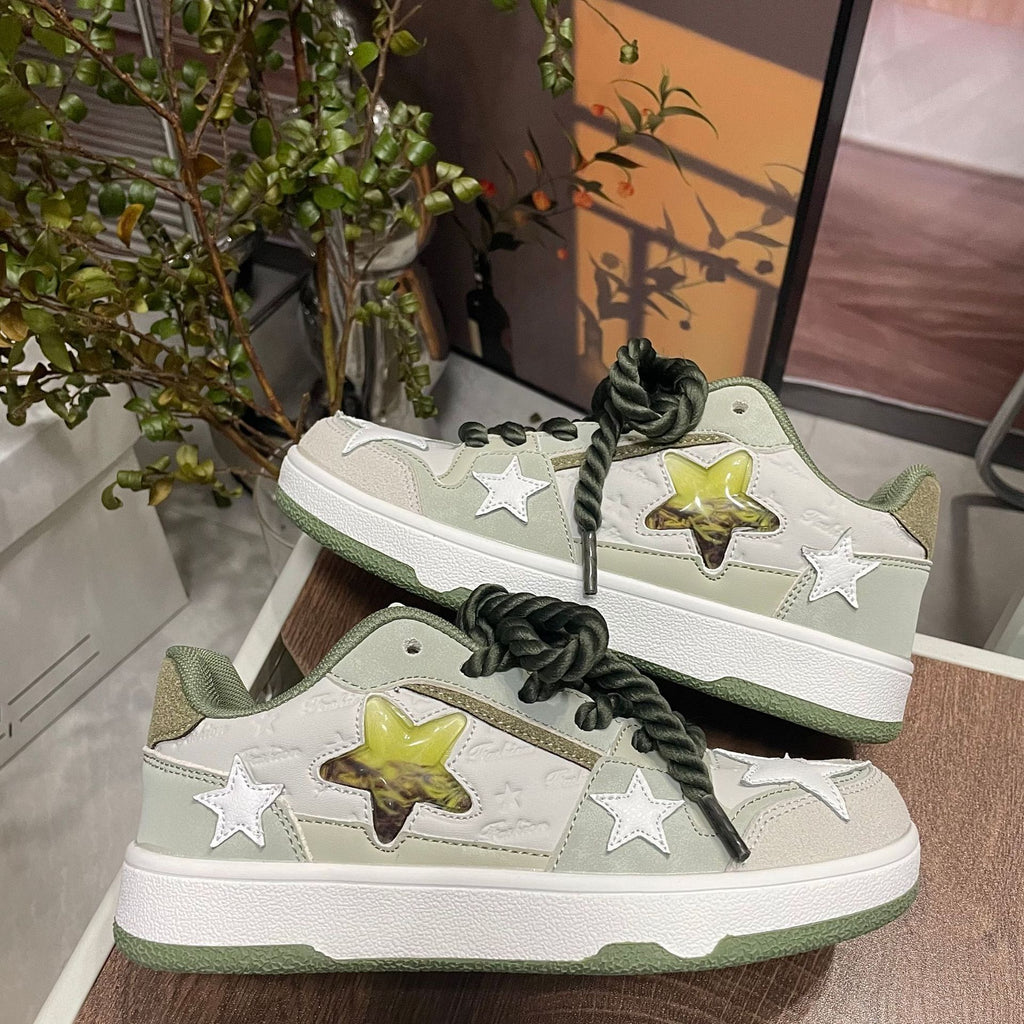 Couleur contrastante Casual Chaussures Blanc All-match