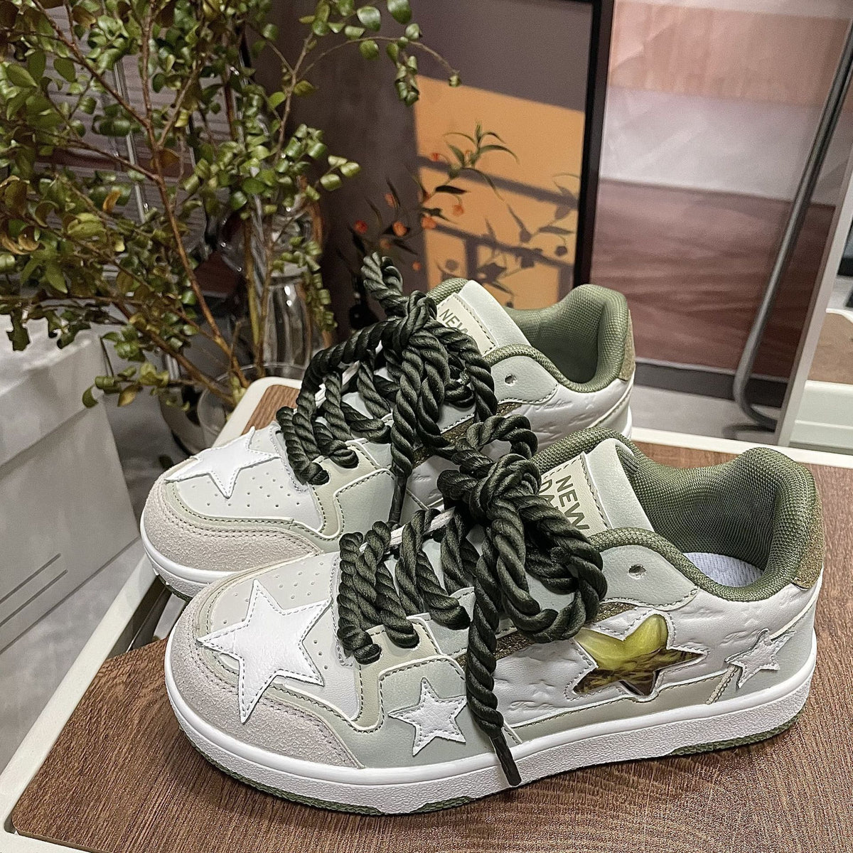 Couleur contrastante Casual Chaussures Blanc All-match