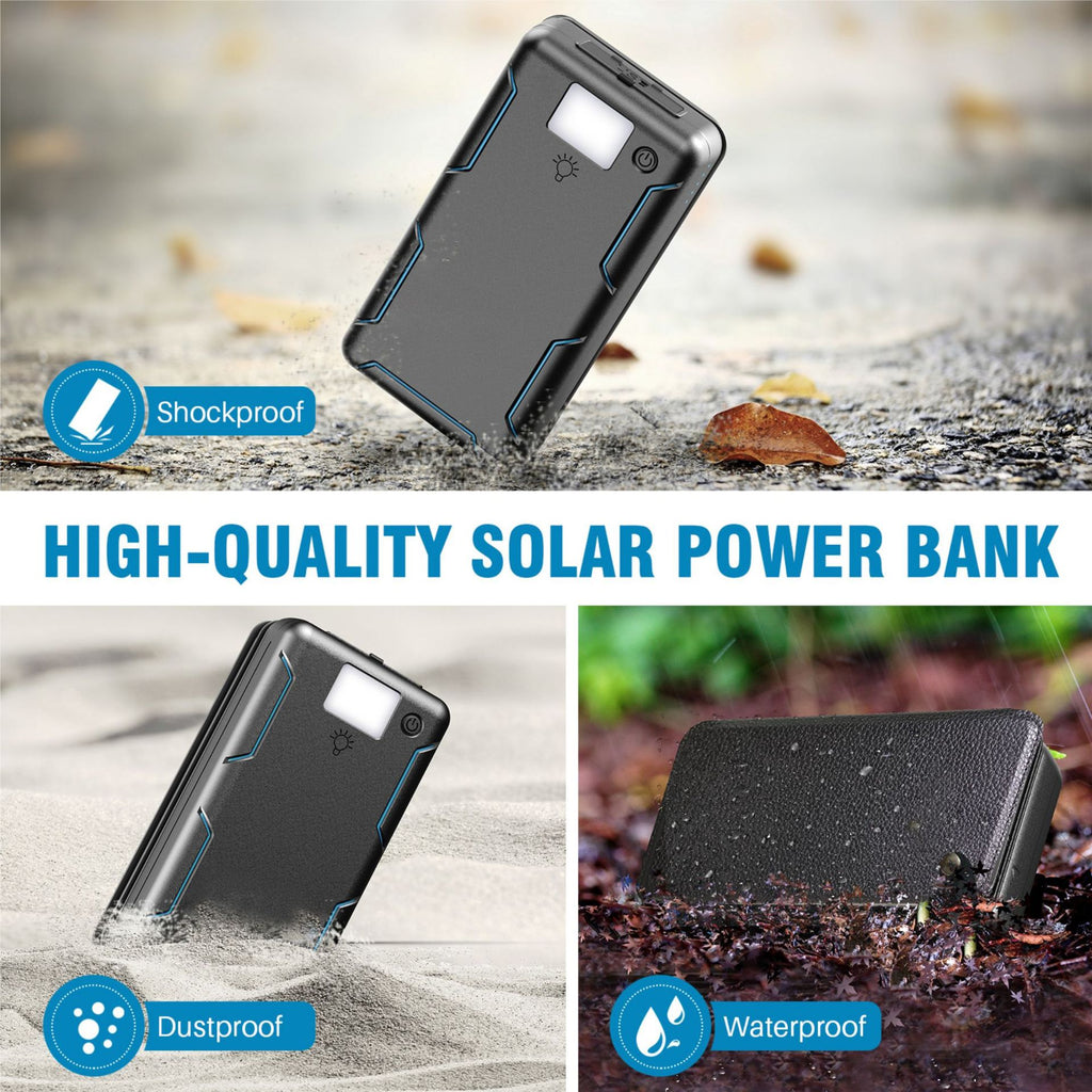 Unité de charge solaire à charge rapide pliante 20000 MA pliable extérieur portable de grande capacité M