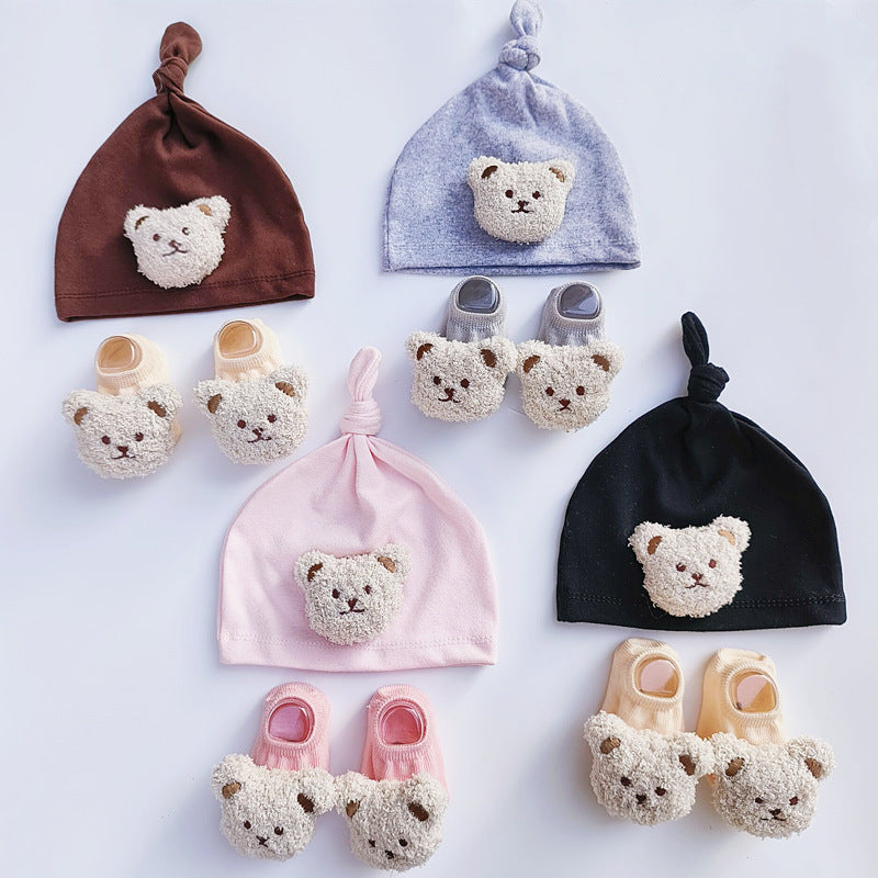 Bébés de printemps garçons et filles chaussons chapeau costume