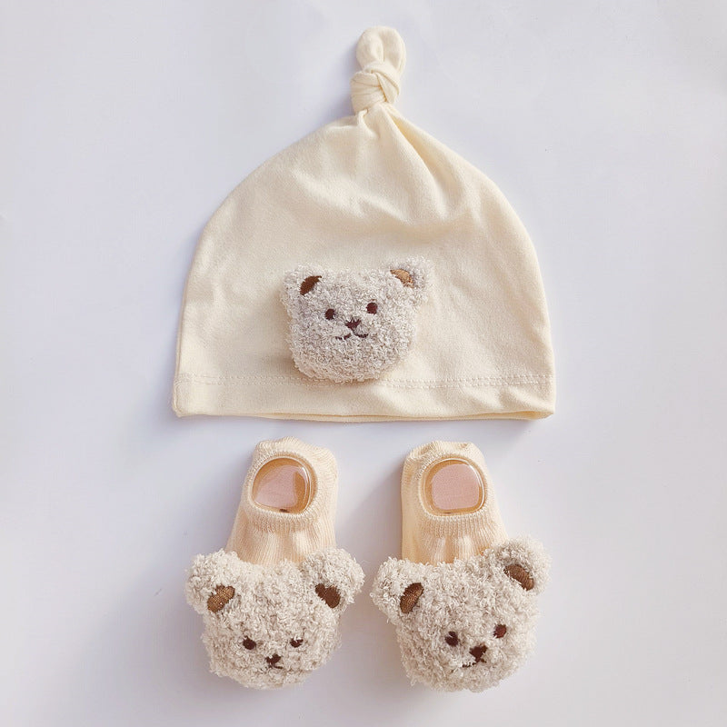 Bébés de printemps garçons et filles chaussons chapeau costume