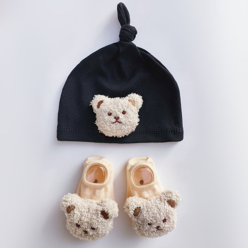 Bébés de printemps garçons et filles chaussons chapeau costume