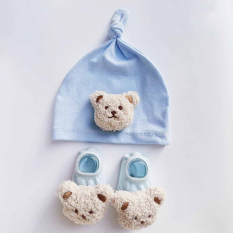 Bébés de printemps garçons et filles chaussons chapeau costume