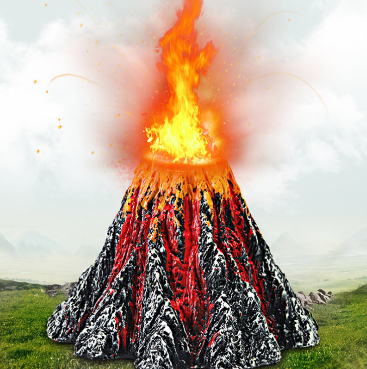 Creative Volcano Ornament for Fish Tank