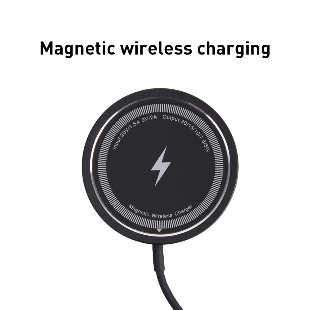 Chargeur magnétique sans fil 15W pour boîtier métallique