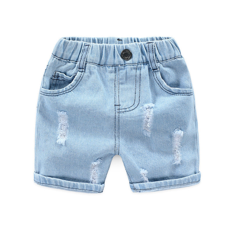Short de plage Jeans Ripped pour garçons