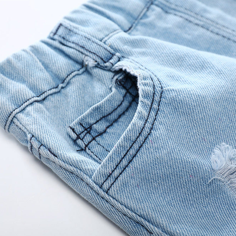 Short de plage Jeans Ripped pour garçons