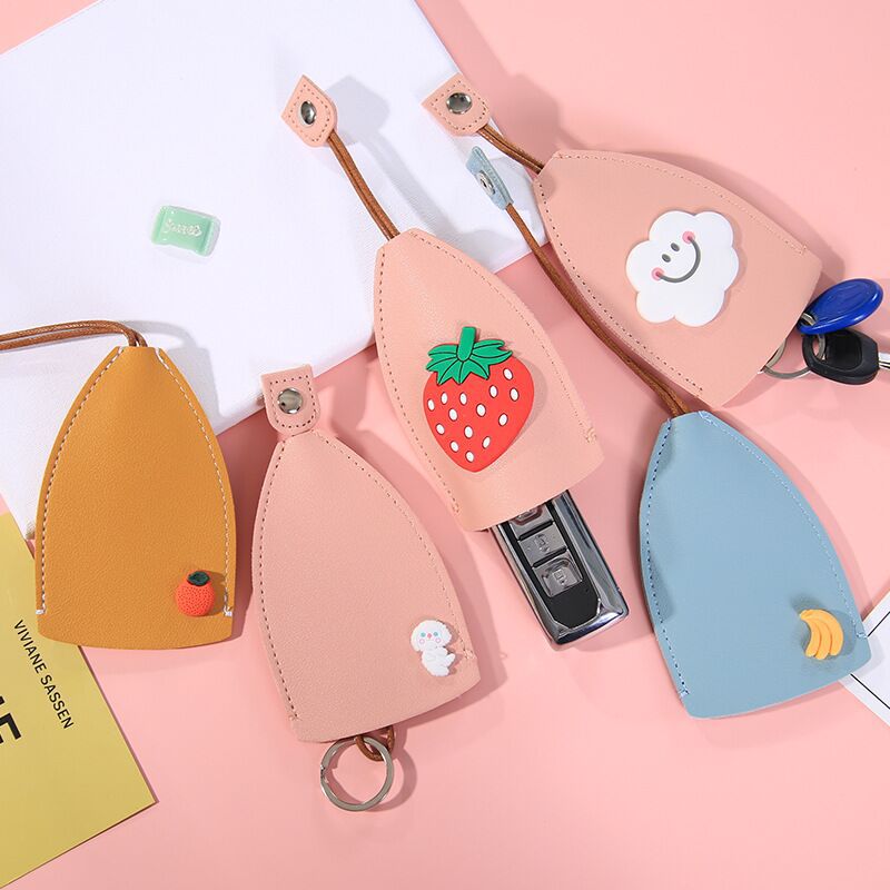 Caricature Pull-out Case clé Protection de la clé en cuir PU Creative Universal