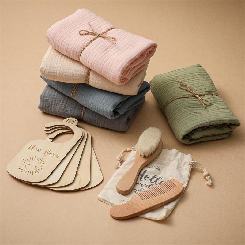 Bébé Born Gift Set Laine Brosse Bébé Skin-friendly Serviette de bain Bébé Un mois Un siècle Cent