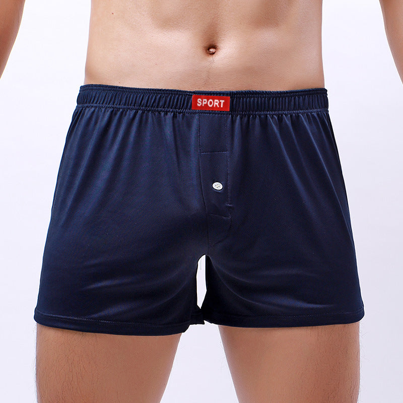 Sous-vêtements pour hommes souples Tissu respirant Boxers en soie