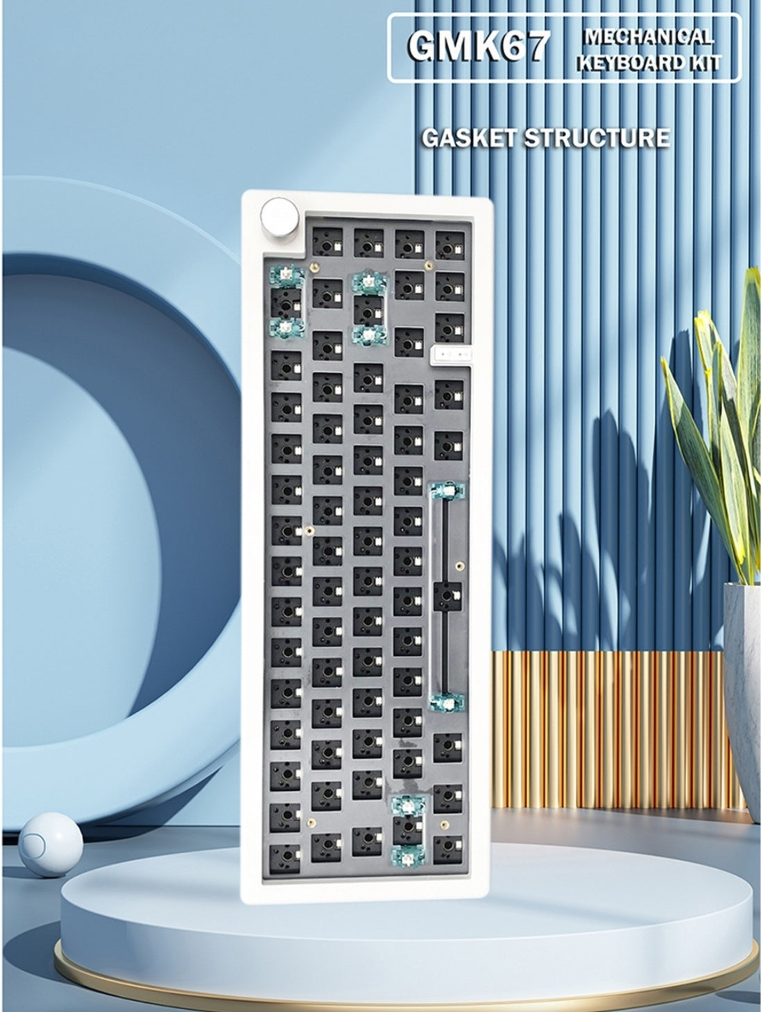 Bricolage personnalisé trois modèles avec prise de support de Knob RGB Kit de clavier mécanique rétroéclairé
