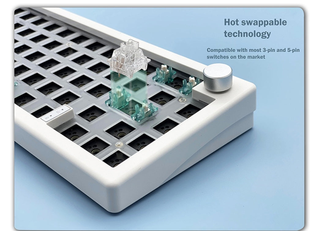Bricolage personnalisé trois modèles avec prise de support de Knob RGB Kit de clavier mécanique rétroéclairé