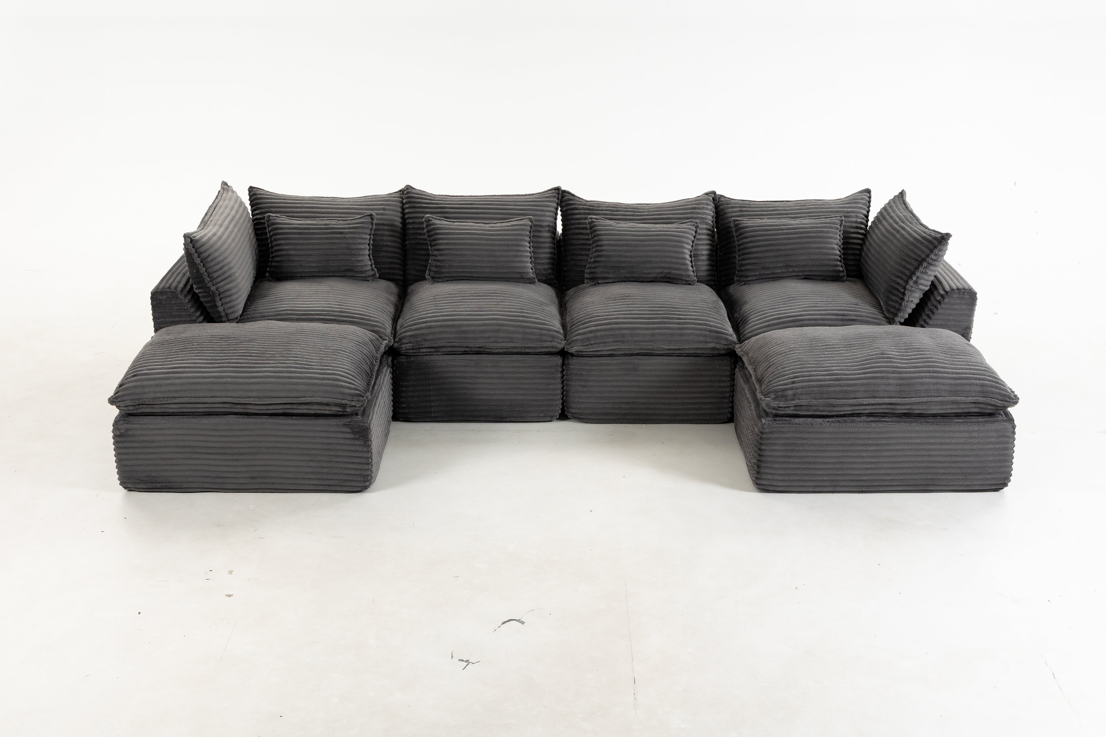 129,8" Largeur Cloud Couch Oversize Modular Sectional Canapé Vrai Relax Comfy Coupes Wide&De
