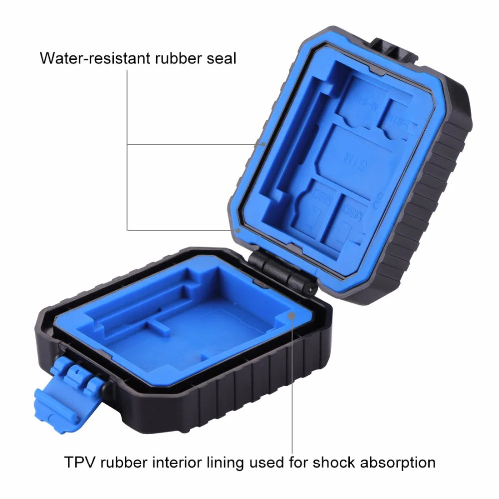 Boîte de stockage de la carte mémoire imperméable à l'eau pour caméra de vache
