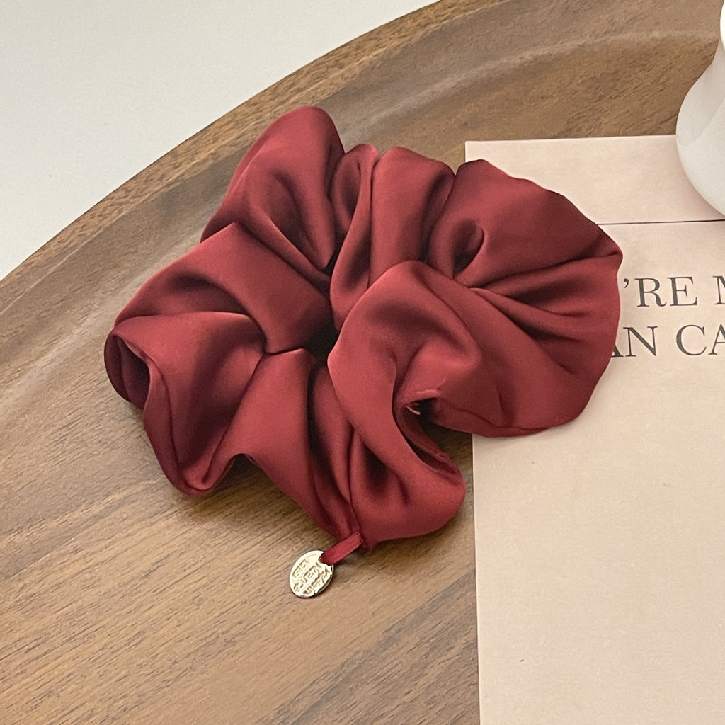 Large Simple Satin Hair Scrunchie