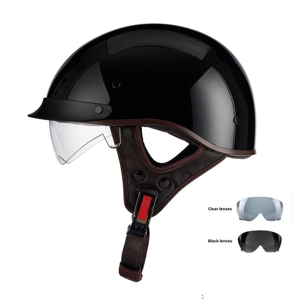 Casque de moto électrique rétro