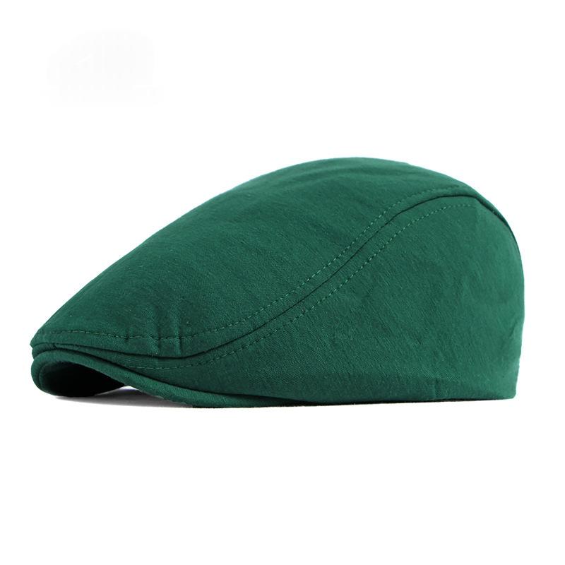 Béret simple uni tricoté de couleur solide avec un bord plat