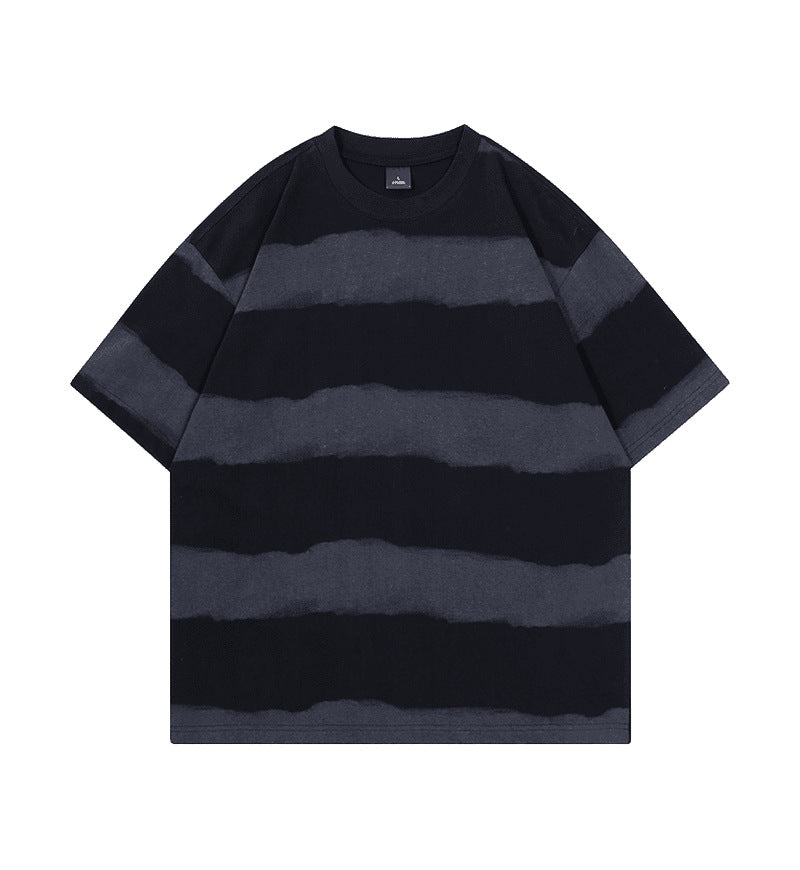 T-Shirt en coton à manches courtes rayées pour hommes