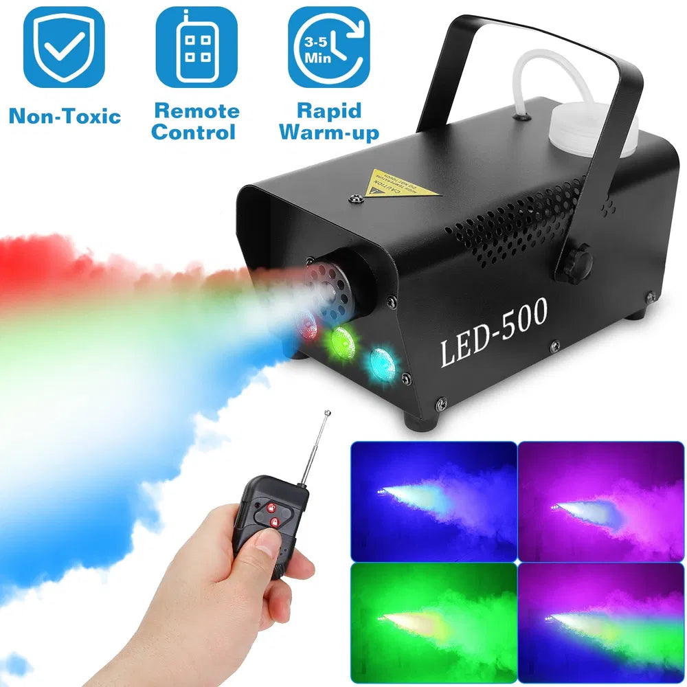Machine à fumée 400 W avec LED RGB et télécommande
