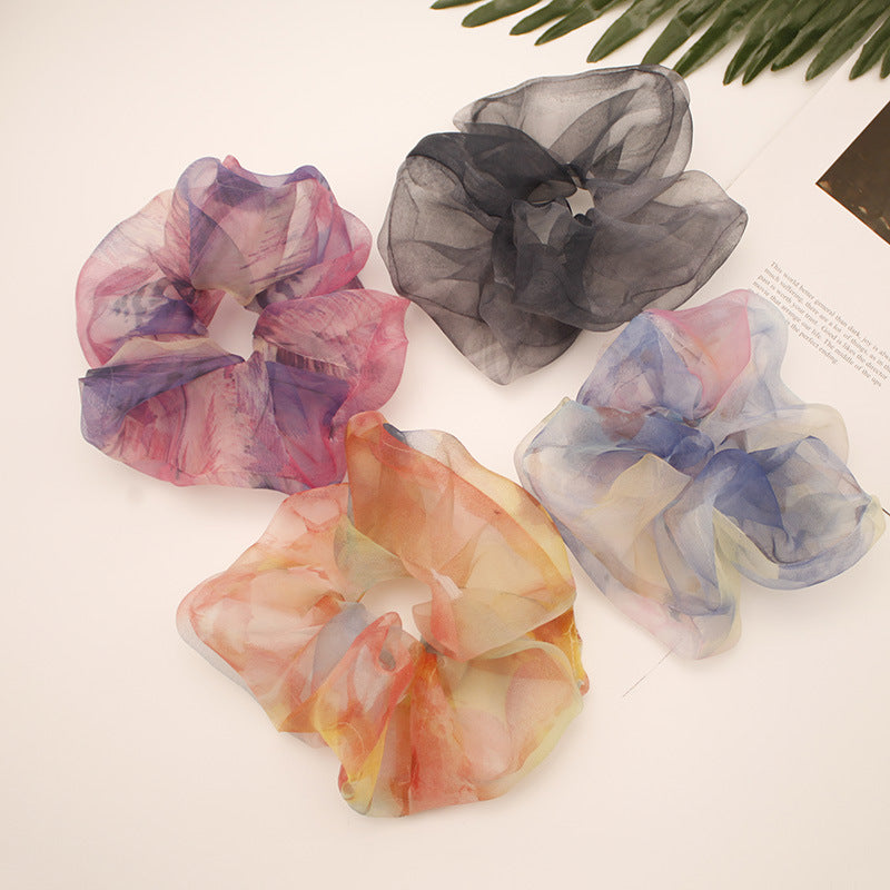 Chiffon surdimensionné Organza Printemps et Été Accessoires de cheveux simples