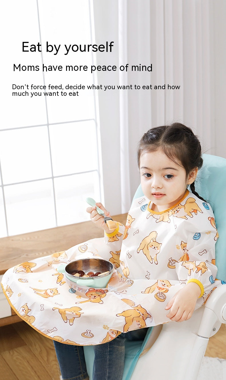 Chaise de salle à manger survêtements bébé mangeant de l'eau de bavoir et de la dirt résistant aux aliments pour bébés Tablier Detachab