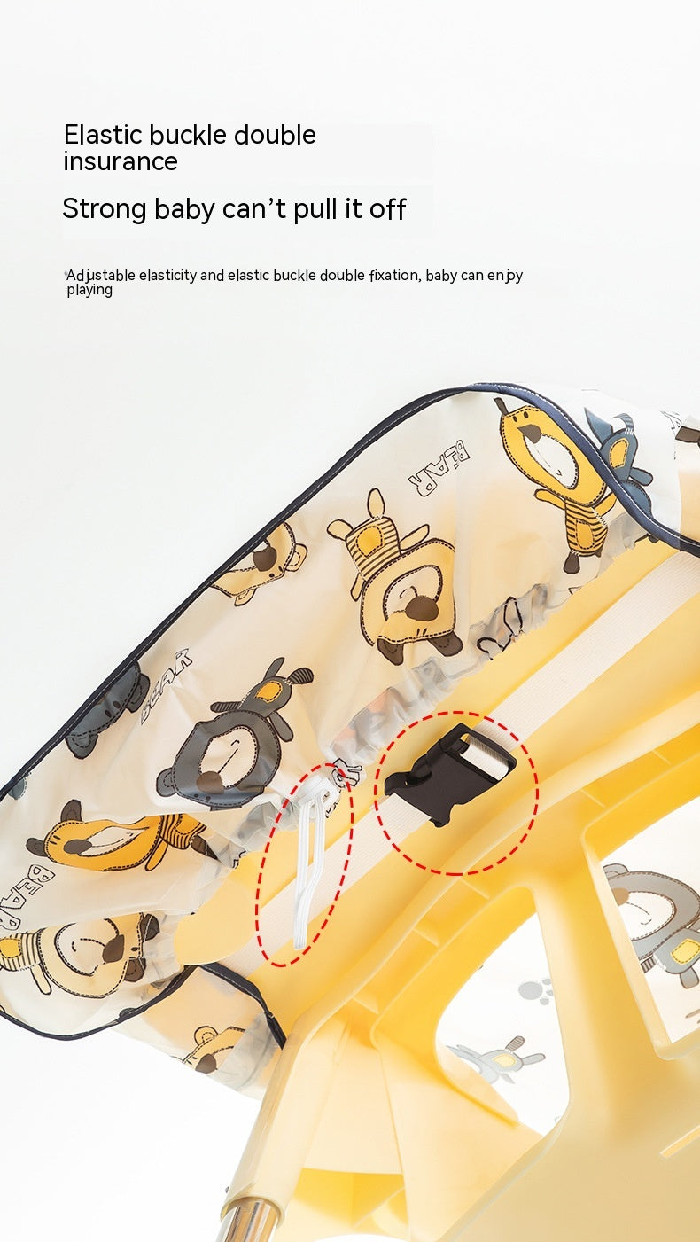 Chaise de salle à manger survêtements bébé mangeant de l'eau de bavoir et de la dirt résistant aux aliments pour bébés Tablier Detachab