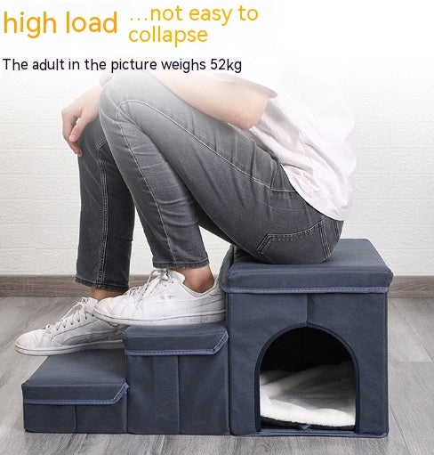 Chat Kennel Cage Multifonctionnel Dog Stairs Lit supérieur Canapé Puppy Escalade fournitures pour animaux de compagnie