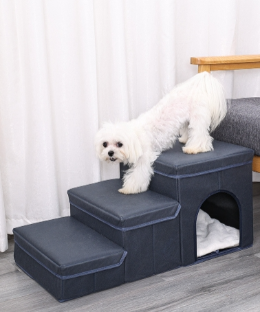 Chat Kennel Cage Multifonctionnel Dog Stairs Lit supérieur Canapé Puppy Escalade fournitures pour animaux de compagnie