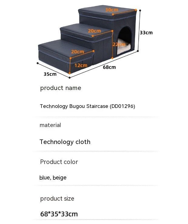 Chat Kennel Cage Multifonctionnel Dog Stairs Lit supérieur Canapé Puppy Escalade fournitures pour animaux de compagnie