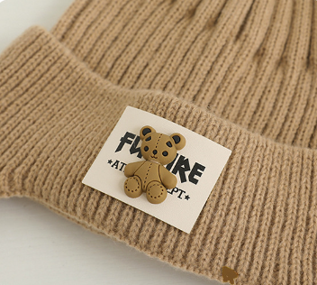 Casquette en laine pour ours chaud tricoté pour enfants