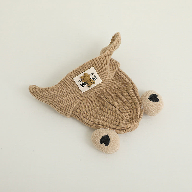 Casquette en laine pour ours chaud tricoté pour enfants