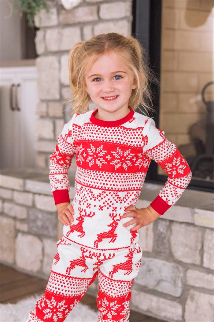 Coton Blend European and American Parent-child Clothing Maison Porter Noël Pajamas Automne