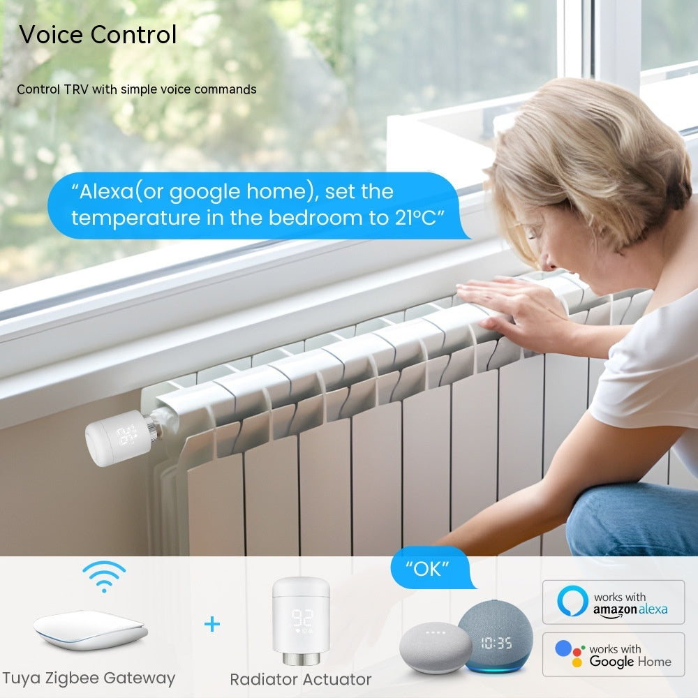 Contrôleur de radiateur de valve thermostatique intelligent Commande mobile APP Température intelligente