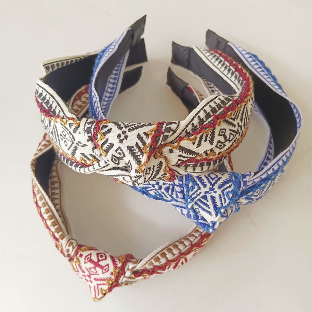 Lazybones Retro Ethnic Temperament Knotted Headband