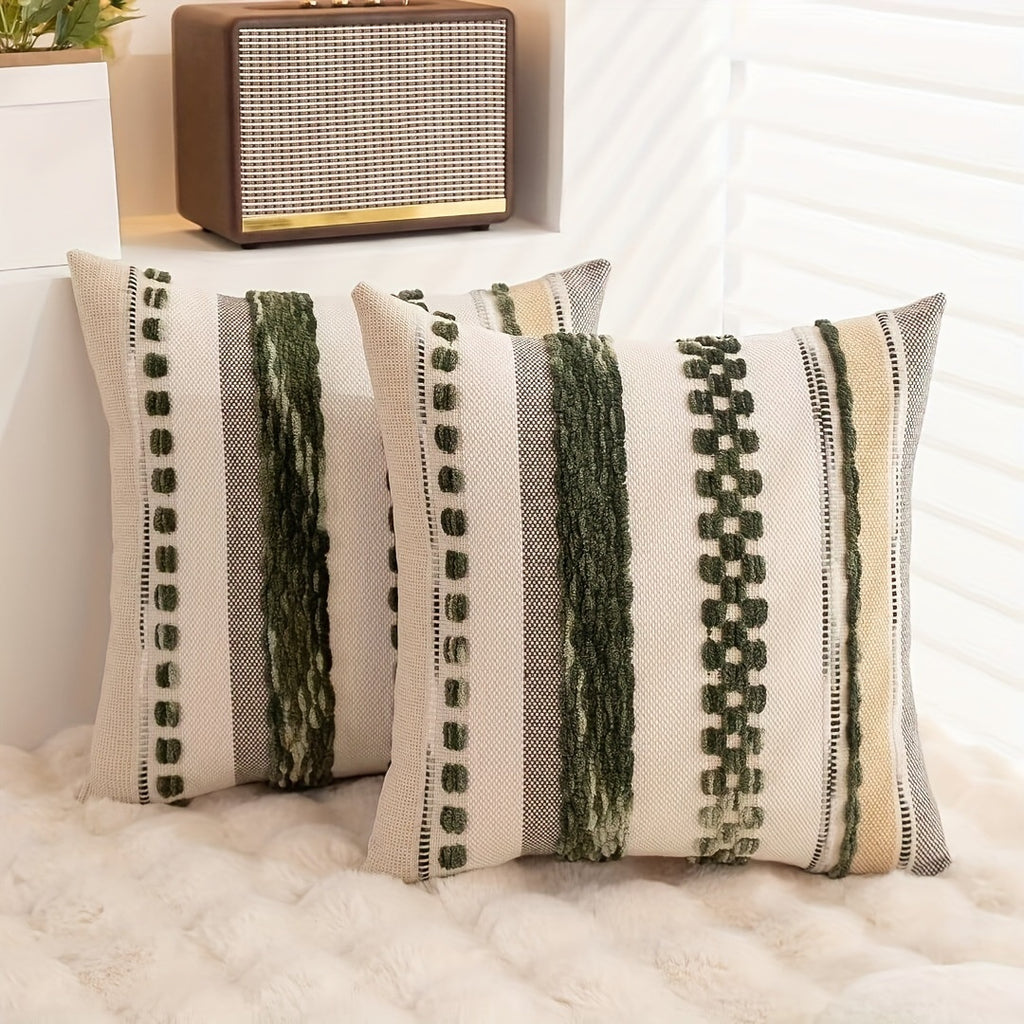 Jacquard Chenille Tassel Oreiller Simple Confortable Et Universally Compatible
