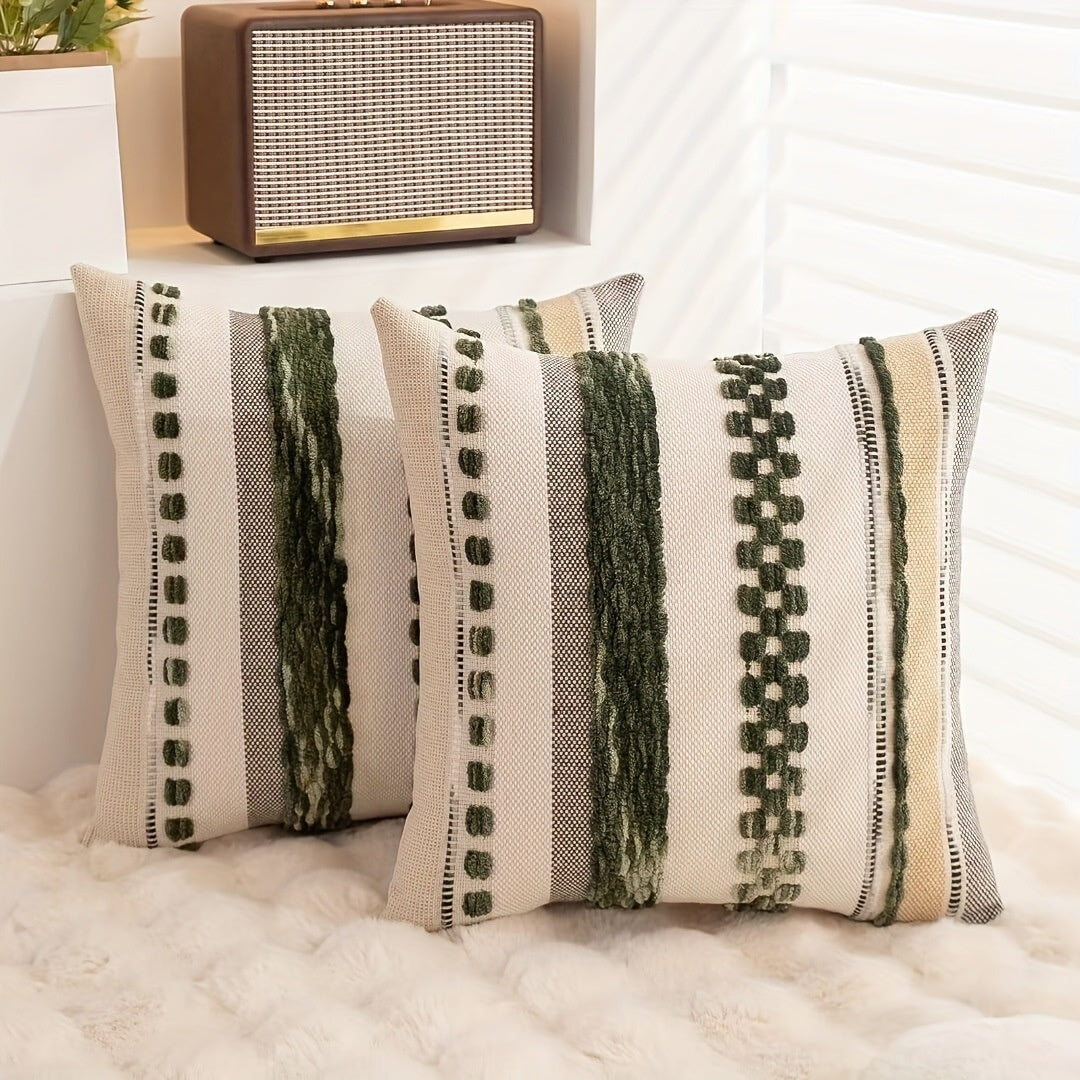 Jacquard Chenille Tassel Oreiller Simple Confortable Et Universally Compatible