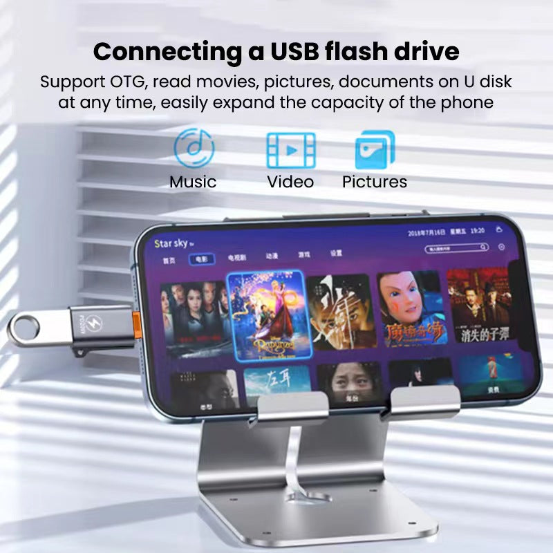 Adaptateur OTG d'extension de lecteur USB de téléphone mobile