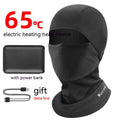 Cyclisme Hotte de chauffage Hiver Chaud Masque visage Ski Fleece Hotte de chauffage électrique Cyclisme F