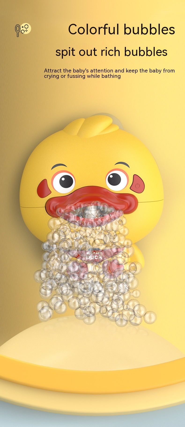 Salle de bain Cartoon électrique Bubble Duck Un clic Démarrer Bubble continu Parent-enfant Inter