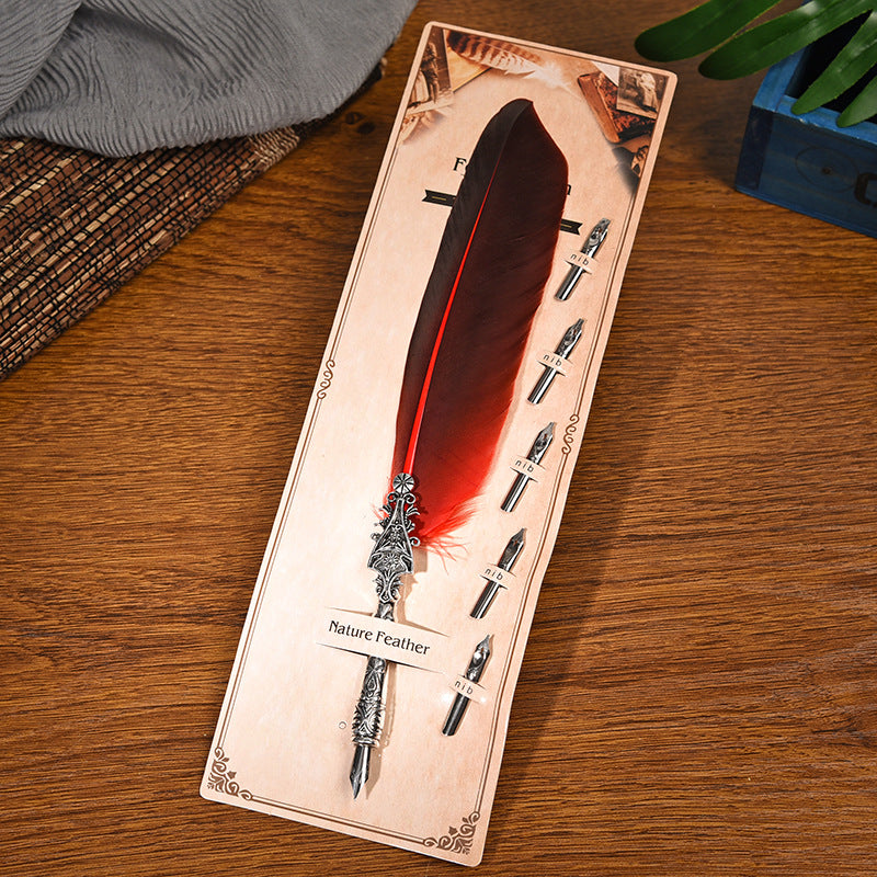 Stylo retro européen et américain personnalisé Cadeau trempé dans un stylo à eau
