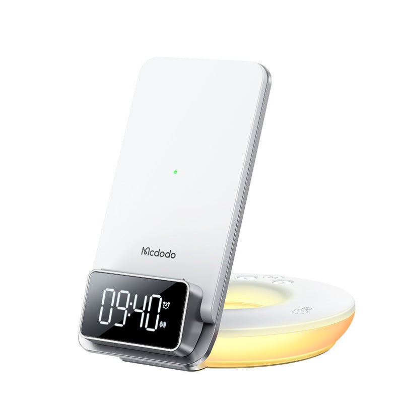 Chargeur sans fil multifonction 15W Support de bureau pliable avec lumière de nuit