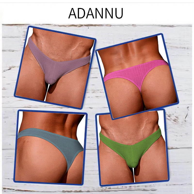 Pantalons à taille basse Solid Color Sexy Pantalons en T Sexy Bikini Triangle Modal