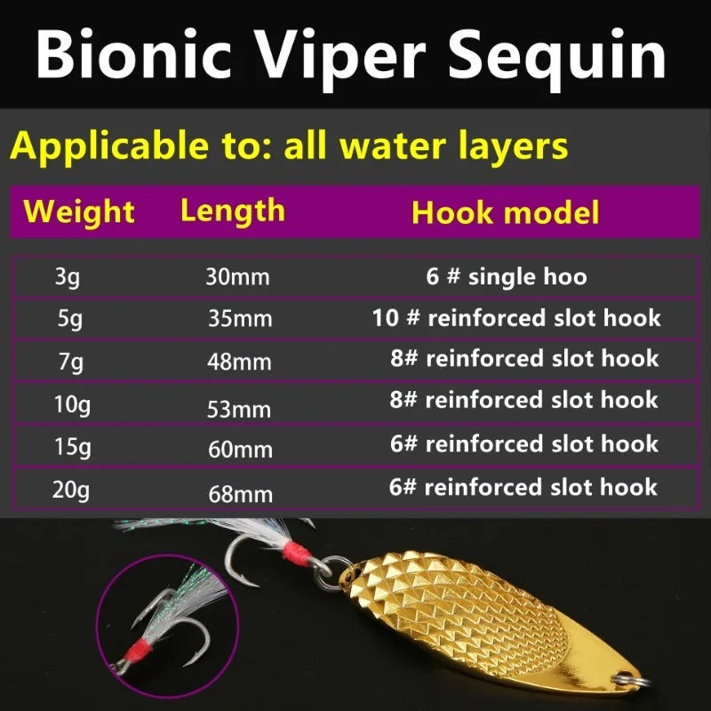Diamond Viper Leech Lure with glitter