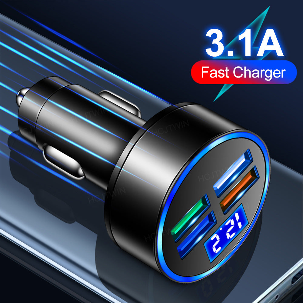 Chargeur de voiture multiports de un à quatre