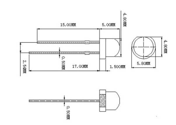 Diode d'émission de lumière haute luminosité