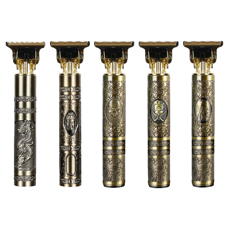 Trim électrique de coupe de cheveux en métal Clippers Bouddha Tête Dragon Et Phoenix
