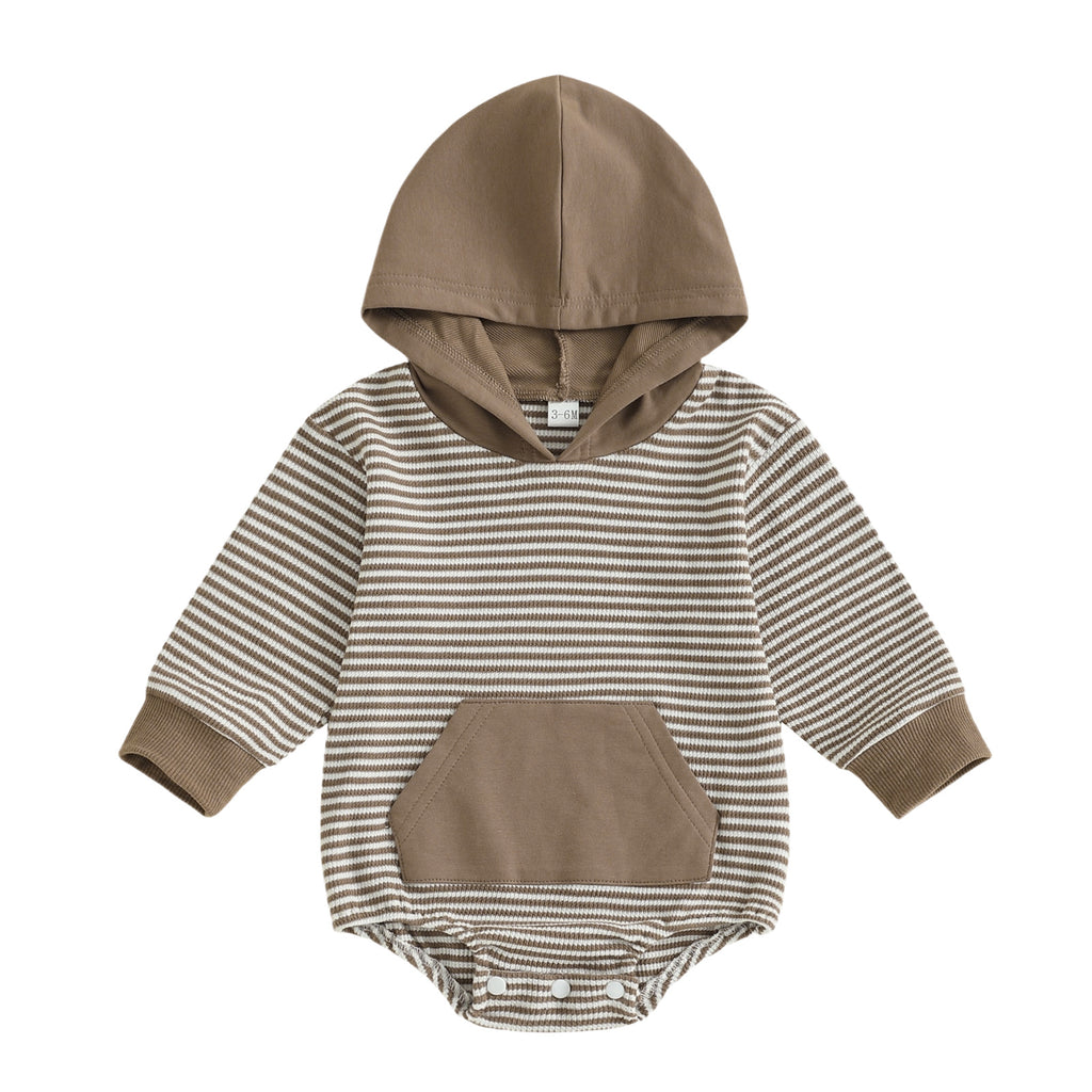Romper rayé à manches longues pour enfants