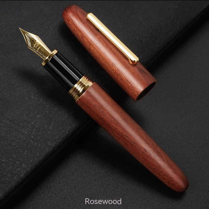 Capuchon rotatif en bois d'un stylo hommes et femmes d'affaires Calligraphie pratique
